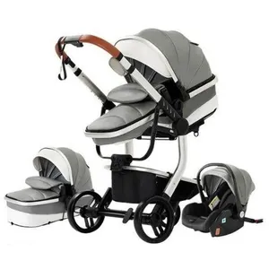 BAZARLAND30.Poussette 3 en 1 Bébé Combinée Siège-Auto Nacelle Trio Rév... pas cher