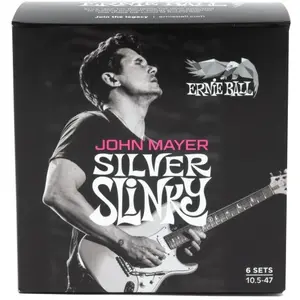 Ernie Ball 3817 John Mayer Signature Silver Slinky 6-Pack snarenset vo... pas cher
