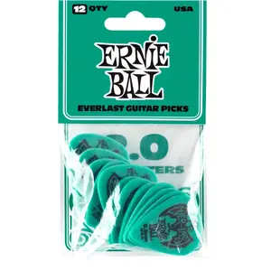 Comparateur de prix : Ernie Ball 9196 - Sachet de 12 médiators Everlast bleu givré - 2.00mm