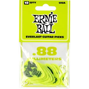 Comparateur de prix : Ernie Ball 9191 - Sachet de 12 médiators Everlast vert - 0.88mm