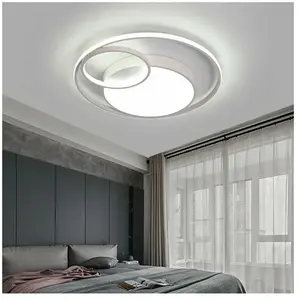 GOJOY Moderne Plafonnier rond acrylique led plafonnier salon 55W chambre éclairage (lumière froide, chaude, neutre) pas cher