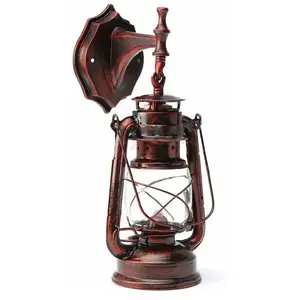 SENDERPICK Applique murale rétro antique vintage rustique Applique murale style industriel Applique murale abat-jour en verre Applique d'extérieur (Bronze rouge) pas cher