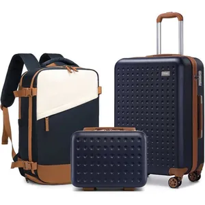 Kono Set de 3 Valises Rigide ABS Valise de Voyage (13/20 Pouce), Valis... pas cher