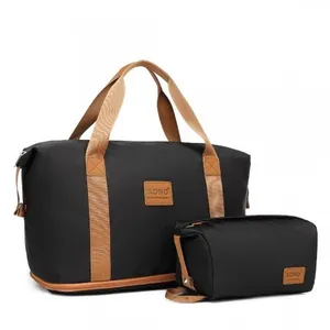 Kono Sac de Voyage Duffel avec Pochette à cosmétiques Sac de Week-End de Nuit/ de Sport Sec et Humide séparé pour Femmes Hommes