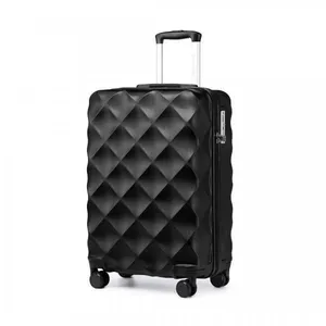 British Traveller Valise Moyenne 61x42x26cm, Valise Soute, Ultra Léger Valise de Voyage avec Roulettes 4x360 Degrés et Serrure TSA, ABS, 57L, Noir pas cher