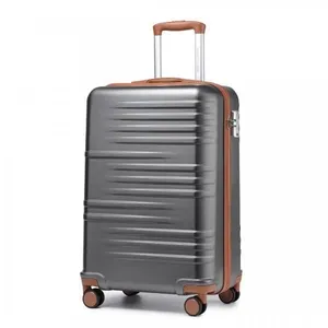 KONO Valise Cabine 54x36.5x21.5cm Valise Rigide Trolley Ultra Légère en ABS+PC Valise de Voyage avec roulettes et Serrure TSA, Gris pas cher