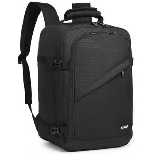 KONO Sac de Voyage 40x20x25cm Sac à dos Ryanair Bagage à Main 20L pour Sous Siège Avion pour Femme Homme, NoirVendu parcdiscount