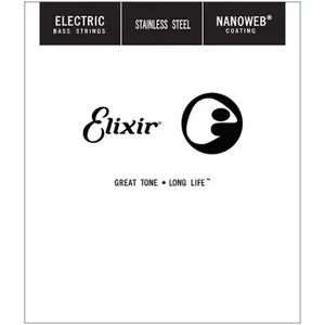 Elixir 13402 Single String Bass 100 Stainless Steel - Enkele basgitaarsnaar pas cher