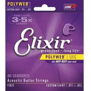 Comparateur de prix : JEU DE CORDES GUITARE ELIXIR POLYWEB B 11025 CL