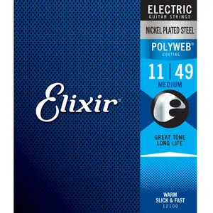 Elixir 12100 - Jeu cordes électriques Polyweb Médium - 11-49 pas cher
