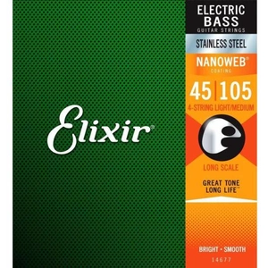 Elixir 14677 - jeu cordes guitare basse Medium 45-105 pas cher