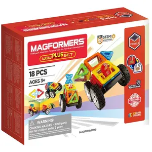 MAGFORMERS WOW PLUS KIT DE CONSTRUCTION MAGNÉTIQUE POUR 30 VOITURES DI pas cher