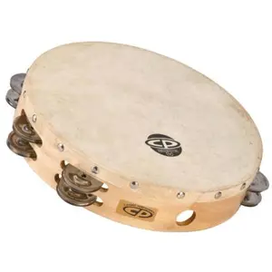 LP Latin Percussion CP380 Tambourinee en bois 10'' avec peau Beige pas cher