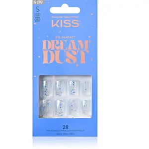 KISS Dream Dust Lot de 28 ongles artificiels FD04C - Colle gel rose ré...Vendu parbol
