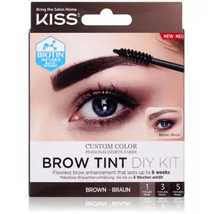 Comparateur de prix : Kit Tint KISS Brow (palette de nuances) - Nuance :#3c2829||Marron