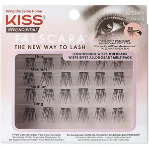 Comparateur de prix : Faux-cils KISS Falscara Eyelash Wisp Multi (Diverses options) - Option : 01-Allongement