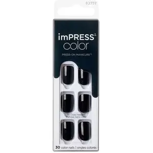 imPRESS Color - Kunstnagels - 30 stuks - Nepnagels - All Black pas cher
