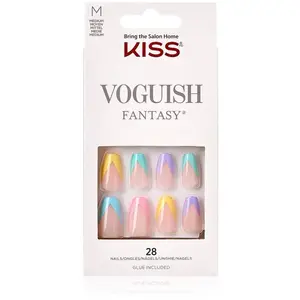 KISS Voguish Fantasy Nails, Faux Ongles Multicolore, Multicolore, Fren... pas cher