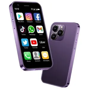 SOYES XS16 petit smartphone 3,0 pouces Android 10.0 quad-core 2000mAh RAM 2 Go ROM 16 Go Type-C Double SIM 4G téléphone mobile VioletVendu parcdiscount