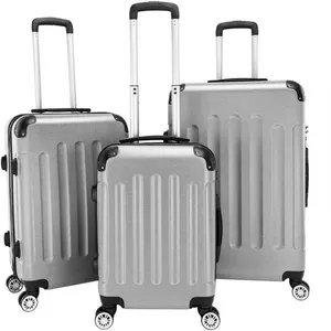 ALIGHTUP Set de 3 Valise trolley portable 3 en 1 en ABS 20" / 24" / 28" gris pas cher