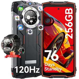 Blackview BV9300 Pro Téléphone Portable Incassable 6.7" 16Go+256Go 15080mAh 33W 64MP NFC Orange avec Smartwatch Blackview W50 Pro pas cher