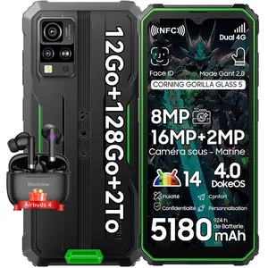 Blackview BV4800 Pro Smartphone Incassable 6,56" 12Go+128Go Android 14 Dual SIM NFC Vert avec Blackview Airbuds 8 pas cher