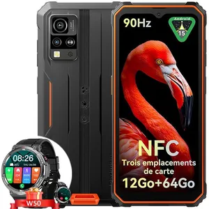 Blackview BV4800 Téléphone Portable Incassable 6,56" 4Go+32Go 5180mAh Dual SIM Orange avec Smartwatch Blackview W50 pas cher