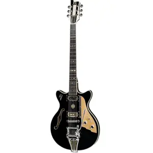 Duesenberg Alliance Joe Walsh Black semi-akoestische gitaar met koffer pas cher