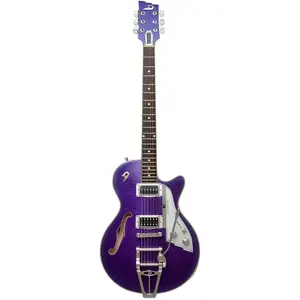 Duesenberg Starplayer TV Galaxy Purple Burst semi-akoestische gitaar met koffer pas cher