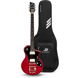 Duesenberg Julietta Baritone Catalina Red elektrische bariton gitaar met gigbag pas cher