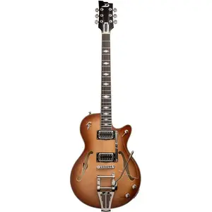 Duesenberg Starplayer TV DLX Light Antique Burst semi-akoestische gitaar met koffer pas cher