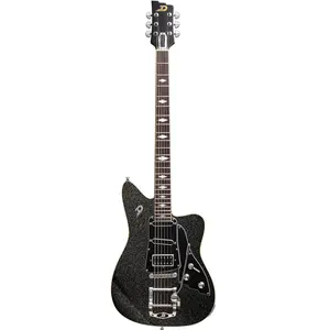 Duesenberg Paloma Baritone Black Sparkle elektrische bariton gitaar met koffer pas cher
