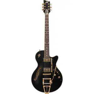 Duesenberg Starplayer TV Black Velvet semi-akoestische gitaar met koffer pas cher