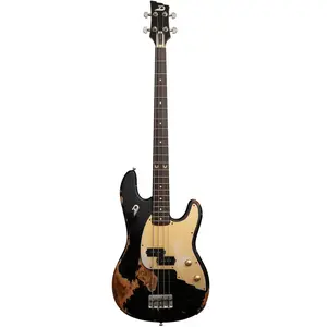 Duesenberg Alliance Chris Chaney Bass Black Distressed Limited Edition elektrische basgitaar met gigbag pas cher