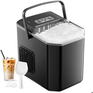 N.A Machine à Glaçons, 12kg en 24h, 9 Glaçons en 6-8 Minutes, Machine a Glaçons avec Cuillère à Glace Réversible et Poignée de pas cher