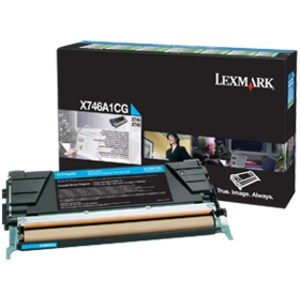 Lexmark X746A1CG Toner Cyaan pas cher
