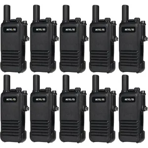 Retevis RB647 Talkie Walkie Adultes, IP67 Talkie Walkie Étanche, PMR446, Rechargeable,Portable,1000 mAh,VOX, Professionnelle(10Vendu parcdiscount