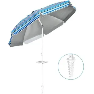 Costway Costway Parasol Pliable 2,2m Mécanisme Inclinable 30° Avec Por... pas cher