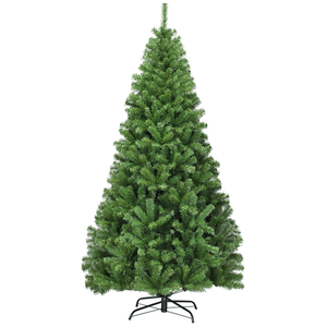 COSTWAY Sapin de Noël Artificiel 180CM Aiguilles en PVC avec 1000 Branches Pied Métallique Solide,pour Maison,Bureau,Magasins Hôtels pas cher
