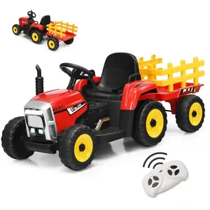Tracteur Électrique Enfant 12V 7Ah- GOPLUS - avec Télécommande et Remo... pas cher