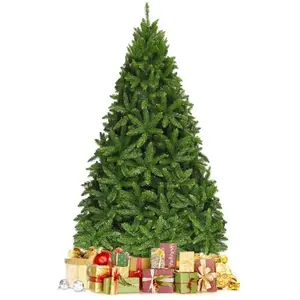 GOPLUS Sapin de Noël Artificiel 180CM1250Branches en PVC IgnifugeBase en MétalOuverture AutomatiqueArbre de Noël pour pas cher