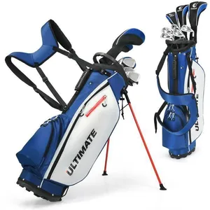 Costway Sac De Golf Trépied Pour Homme Ensemble De Clubs De Golf 10 Pi... pas cher