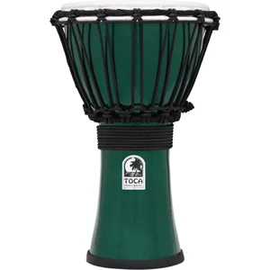 Comparateur de prix : Toca TFCDJ-7MG Freestyle Colorsound djembé 7'' vert métallisé