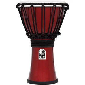 Comparateur de prix : Toca TFCDJ-7MR Freestyle Colorsound djembé métallique rouge 7 pouces