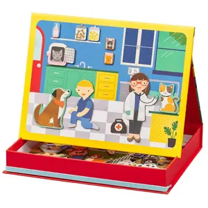 Petit Collage Scène De Jeu Magnétique Hôpital Pour Animaux pas cher