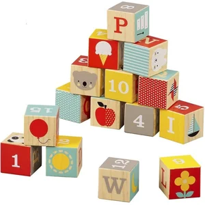 Petit Collage Blocs De Bois Abc pas cher