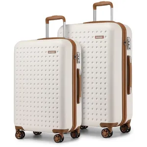KONO Set de 2 Valises de Voyage 65+75cm Bagage en ABS+PC Valise Rigide Trol... pas cher