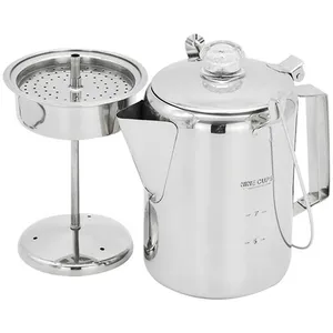 1.2l Extérieur 9 Tasse En Acier Inoxydable Percolateur Cafetière Cafet... pas cher