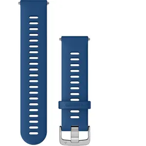Garmin Bracelet en Silicone Bleu/Argent 22 mm 010-11251-3D pas cher