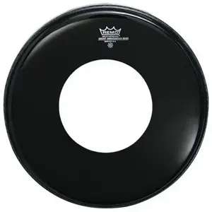 Remo ES-1018-CH Ebony Ambassador 18 inch bassdrumvel met gat pas cher
